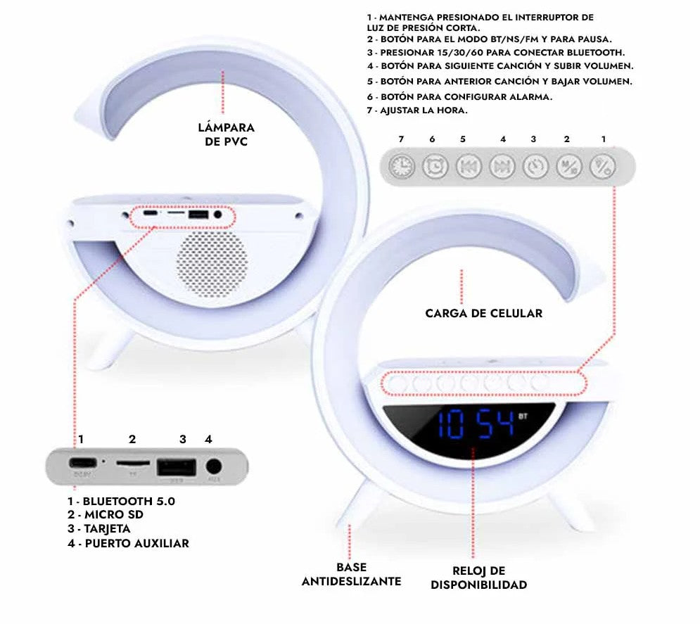 Altavoz Bluetooth multifuncional 4 en 1