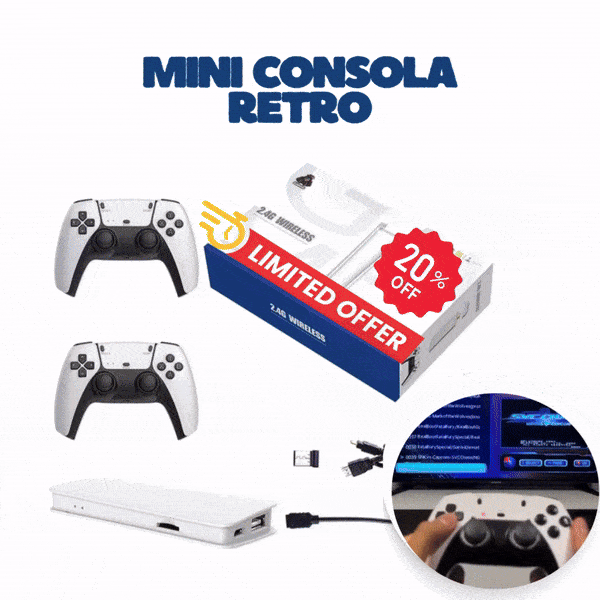 MINI CONSOLA RETRO - 9 EMULADORES - MÁS DE 20,000 JUEGOS CLÁSICOS